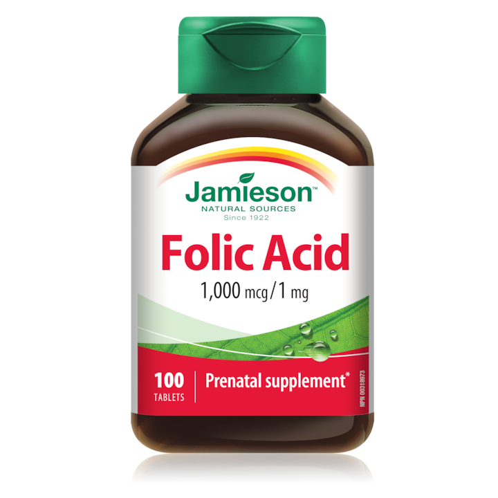 Jamieson Folic Acid 1 mg Étrend-kiegészítő, 100 tabletta