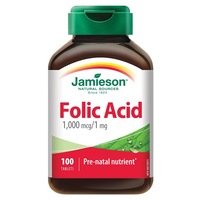Suplimente alimentar Acid Folic 1mg, 100 tablete