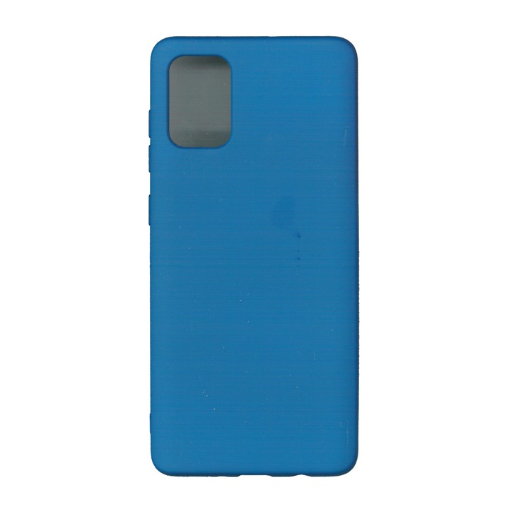 Husa Liquid din silicon mat pentru Samsung Galaxy A71, albastru