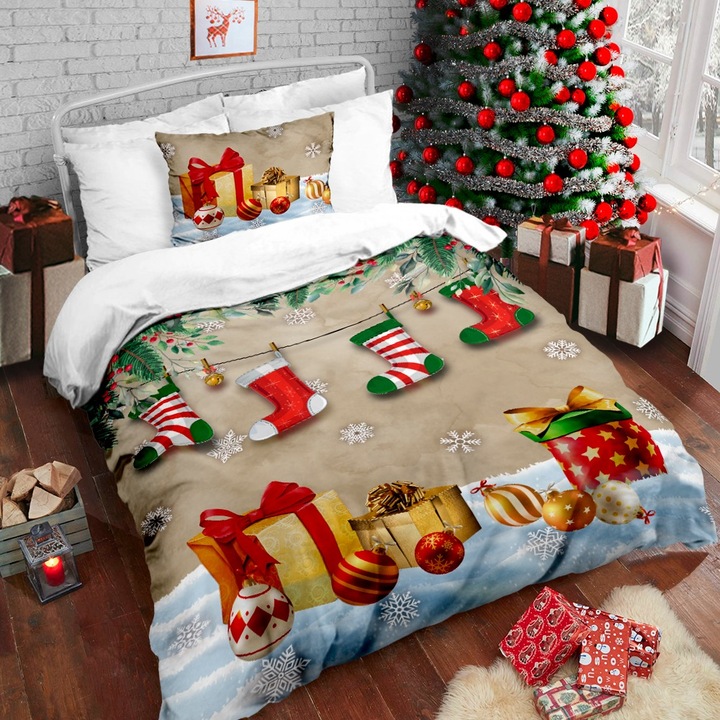 Ágyneműhuzat-garnitúra 1 fő részére 100% renforcé pamut , Club Cotton, Await