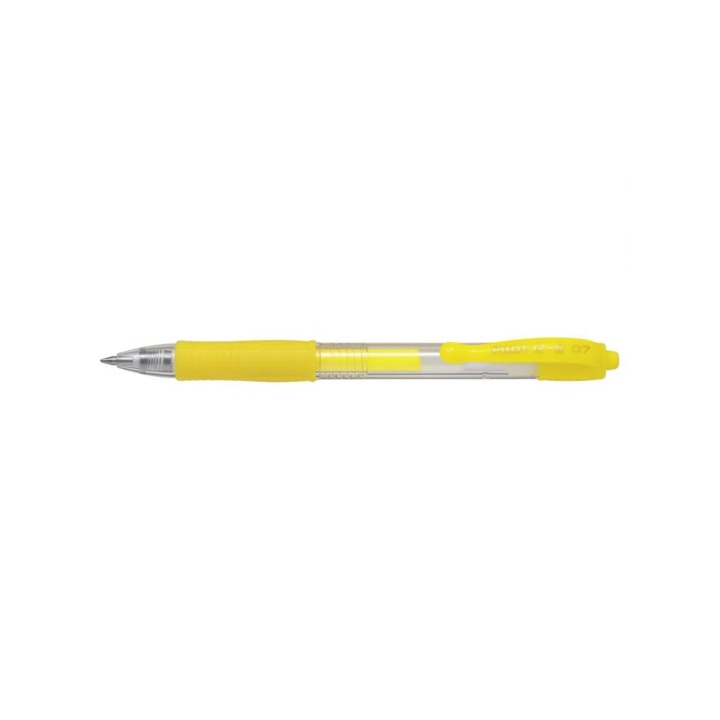 Roller cu gel Pilot G-2 Neon, 0.7mm, galben neon