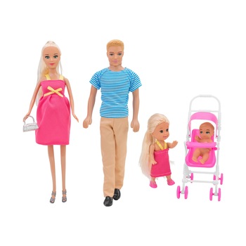 Set papusa insarcinata cu familie Globo cu diverse accesorii Set papusa insarcinata cu familie Globo cu diverse accesorii