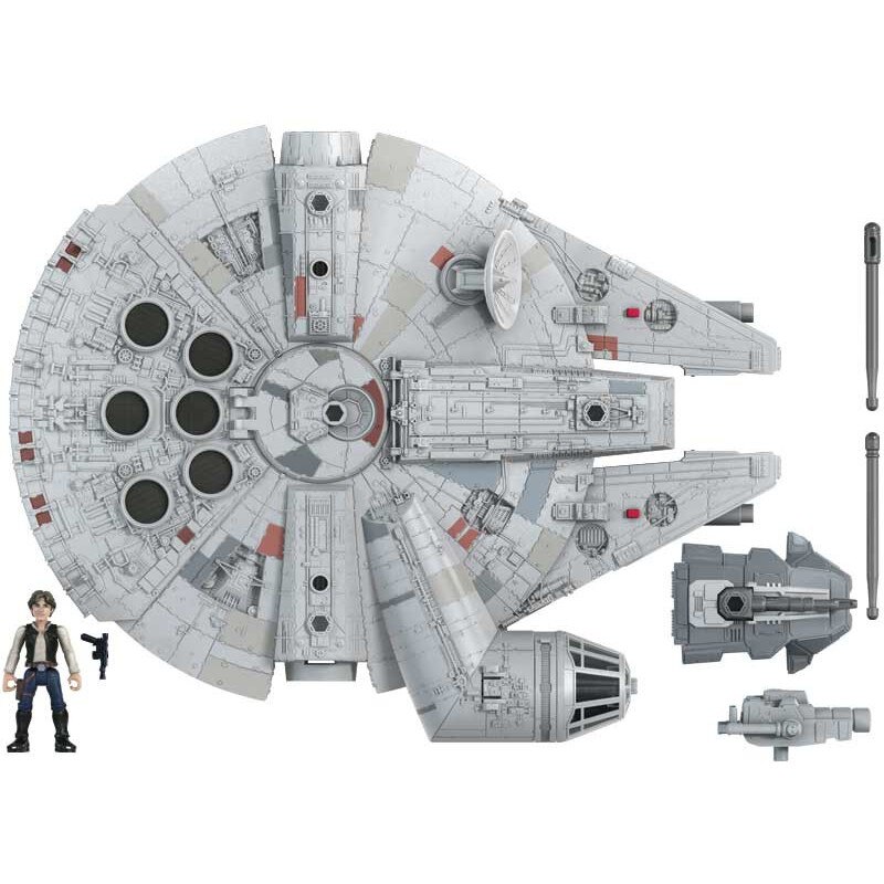 Set de joaca Star Wars Millennium Falcon Deluxe, cu figurina si 6 accesorii