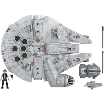 Set de joaca Star Wars Millennium Falcon Deluxe, cu figurina si 6 accesorii Set de joaca Star Wars Millennium Falcon Deluxe, cu figurina si 6 accesorii