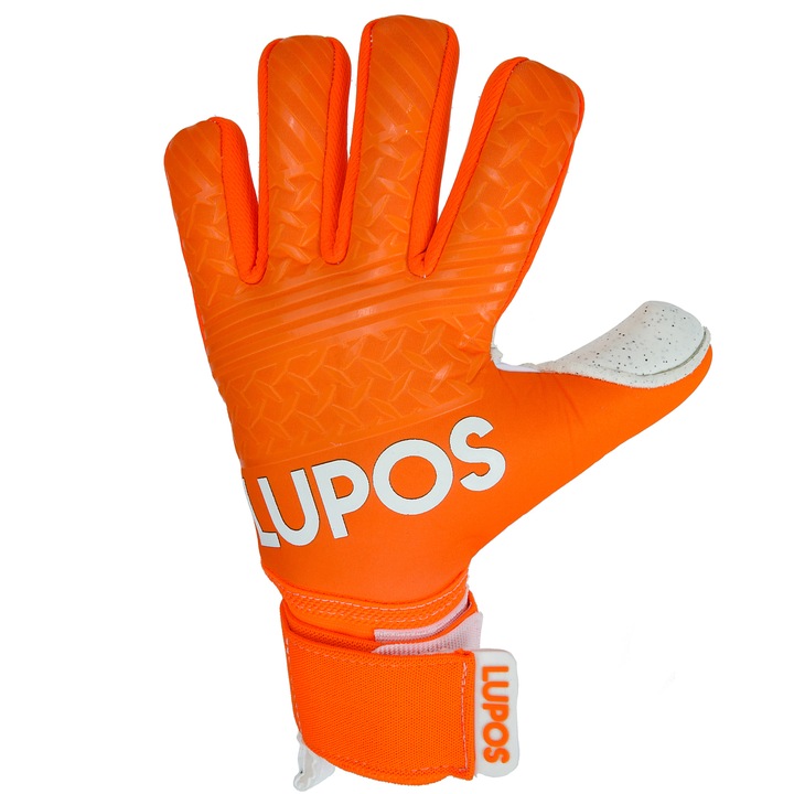 Вратарски ръкавици Lupos Quartz Metal, негативна кройка, гръб на дланта неопрен със силиконова инжекция, длан от кварцов латекс 4 mm, размер 7