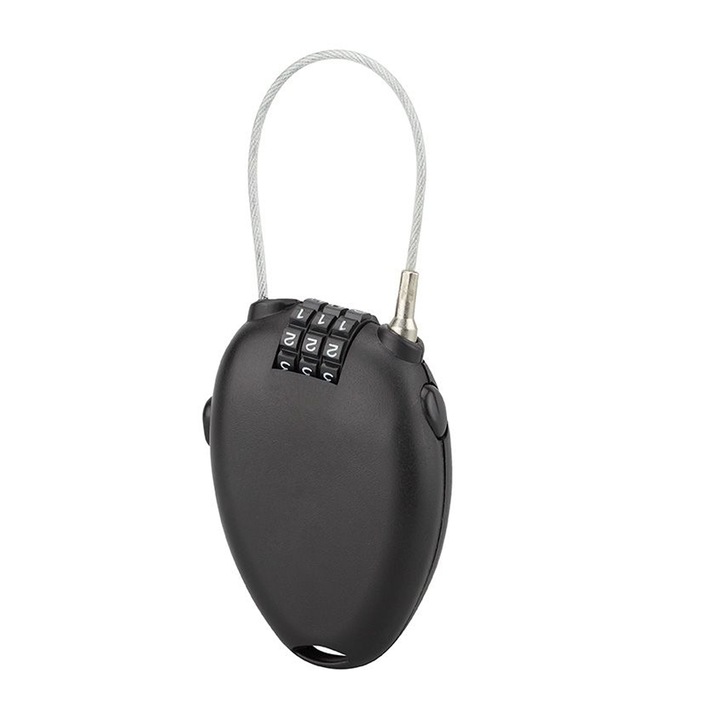 Lakat számzárral és kábellel, Zipper, hosszúsága 0,55 m