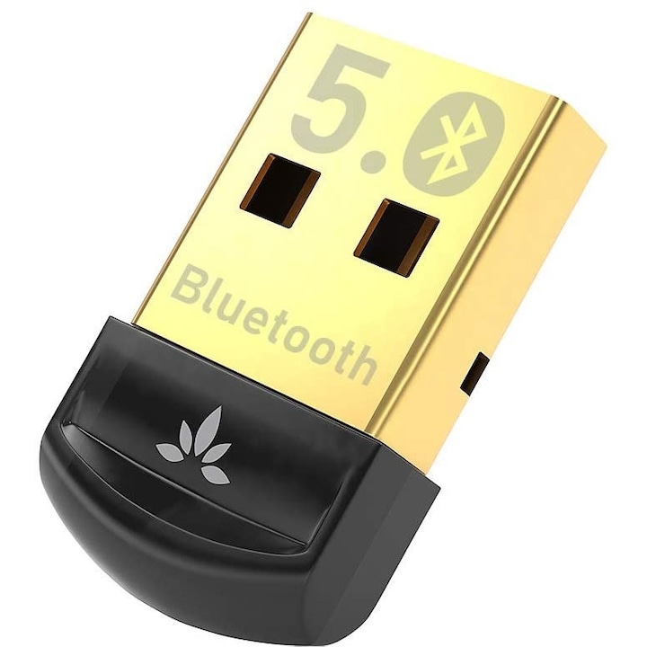 Adaptor USB dongle Avantree DG-45, Bluetooth 5.0 pentru PC cu Windows 10 , 8 , 7 , XP , Vista, transfer de date, Plug & Play sau driver, Suport BT casti , boxe, mouse