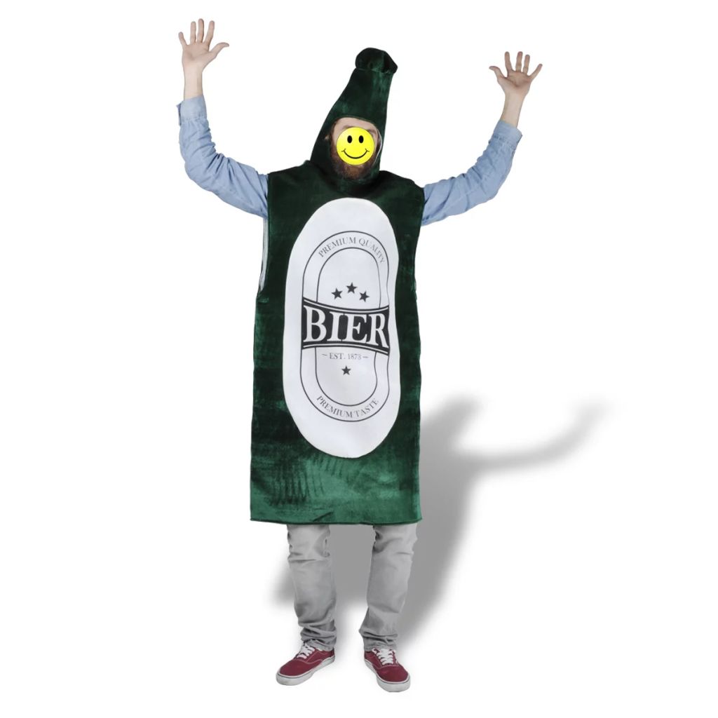 Costum sticla de bere pentru carnaval, vidaXL, Multicolor, Poliester, M-L