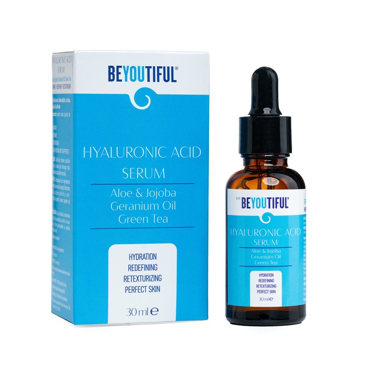 Ser Acid Hyaluronic 5%, Aloe, Jojoba, Geranium oil, Green tea, 30 ml