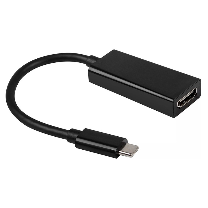 Adaptor USB tip C la HDMI, Love Mobile, 0,25 m, Negru