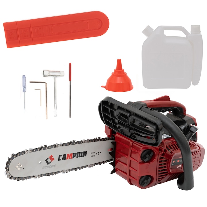 Motofierastrau pentru constructii Uralmash 2500-01, 3.5 Cp, 25 cc, lama de 30 cm, pas 0.325, 8000 Rpm