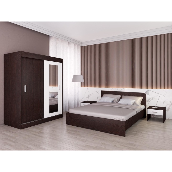 Set Dormitor Ines Wenge/Alb