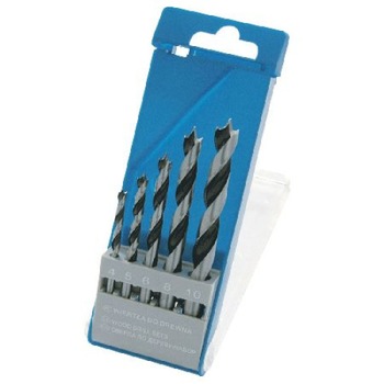 Set 5 burghie din otel pentru lemn, Profi Tools, 4 - 10mm Set 5 burghie din otel pentru lemn, Profi Tools, 4 - 10mm