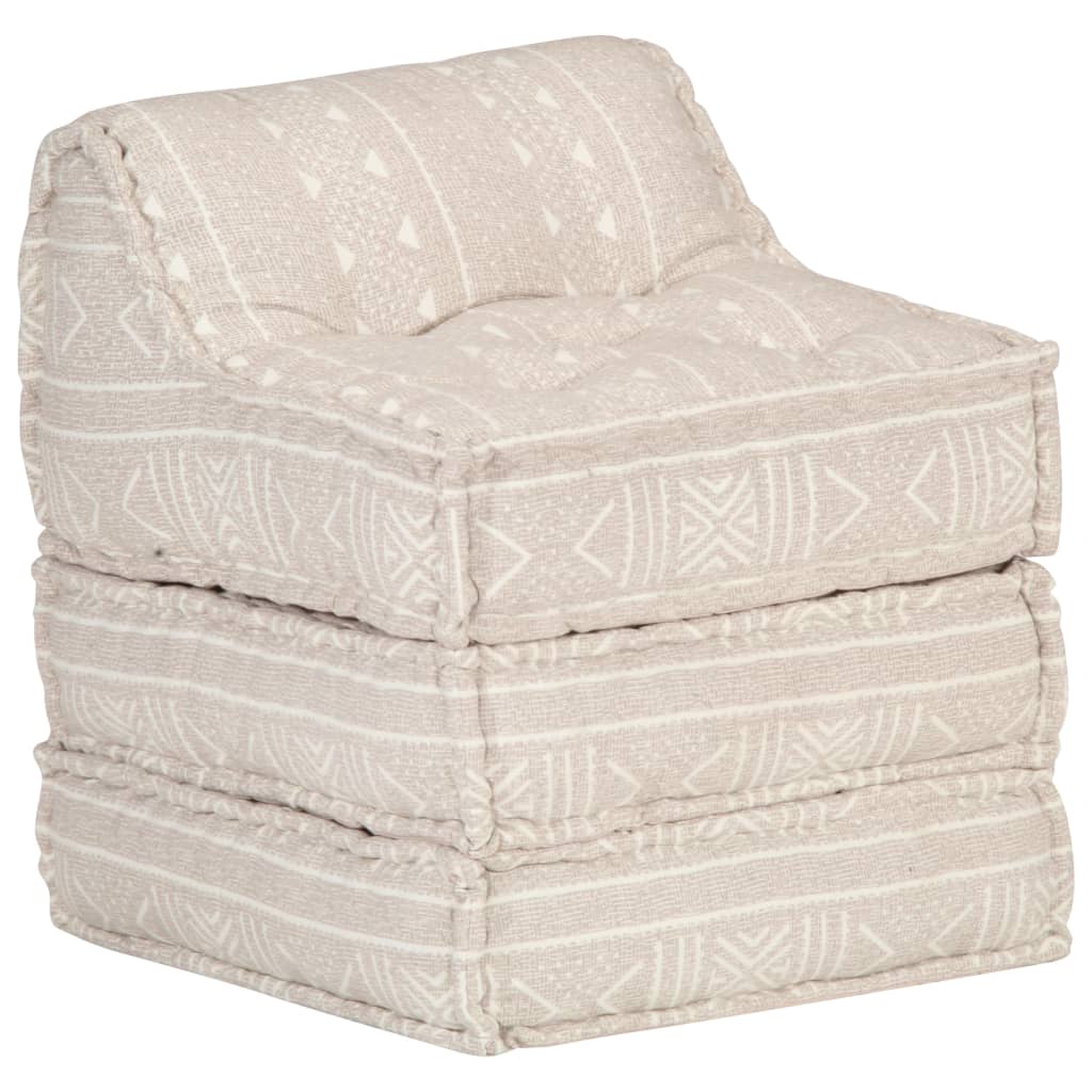 Canapea modulara vidaXL, Tesatura, 60 x 70 x 76 cm, Maro deschis