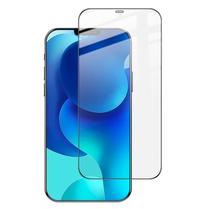 iPhone 12 Pro-val kompatibilis üvegvédő fólia, teljes burkolat, teljes ragasztó, ragasztó a teljes képernyőn, 3D