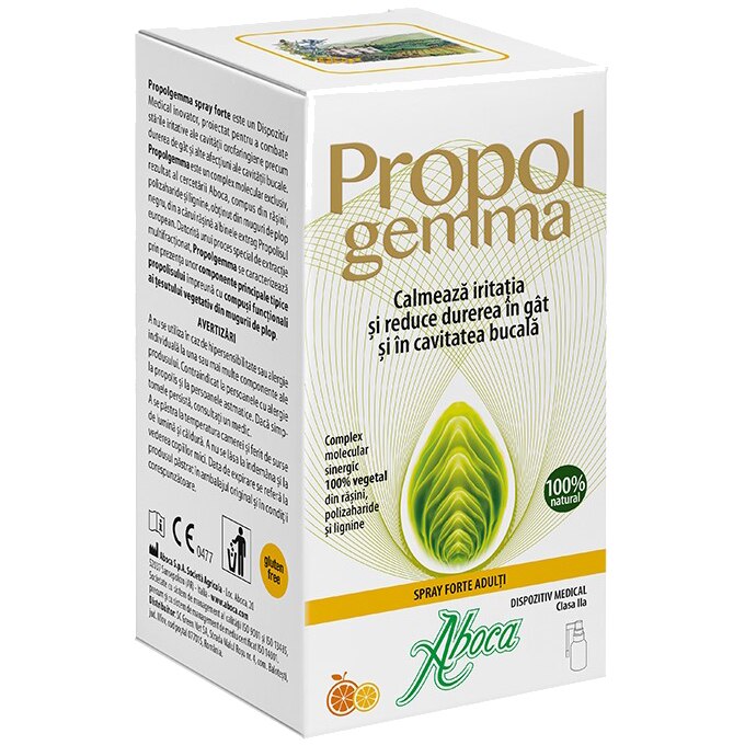 Spray Gat Propolgemma Adulti Cu Alcool, 30 ml