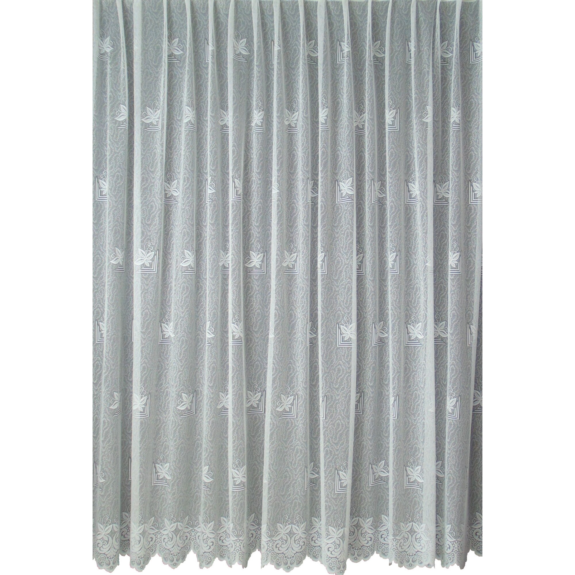 Perdea Trei Stejari, model 4036, uni, 250 x 150 cm, alb