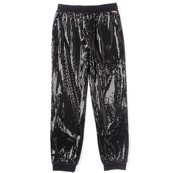 Pantaloni fata, Guess, negru cu paiete, Negru Pantaloni fata, Guess, negru cu paiete, Negru
