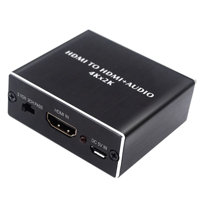 HDMI audió leválasztó digitális analóg adapter TOSLINK 3,5 mm-es sztereó kivetítő átalakító HDMI Audio extractor