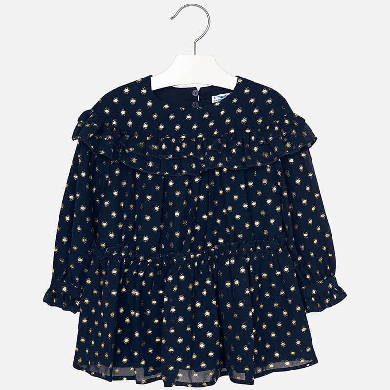 Rochie, Mayoral, eleganta, fete, bleumarin