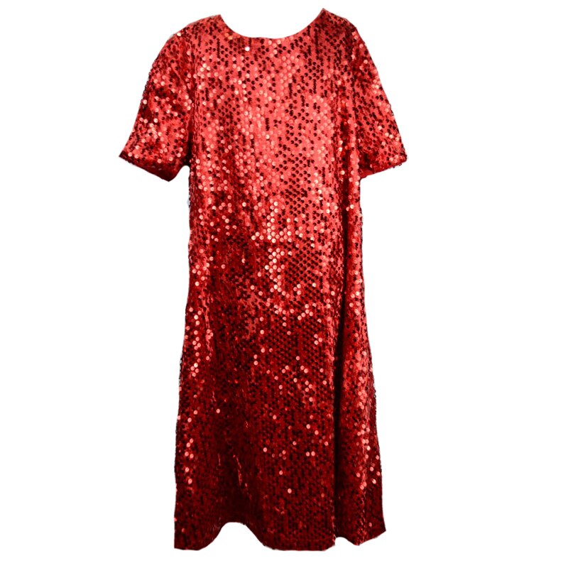 Rochita eleganta pentru fete Mini Junior, paiete, Rosu