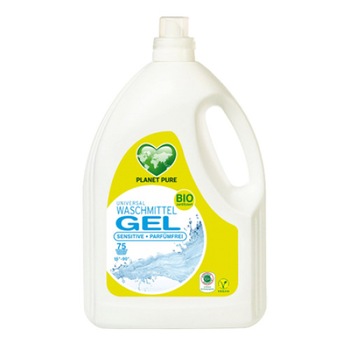 Detergent gel bio de rufe hipoalergenic, fara parfum, Planet Pure, 3l Detergent gel bio de rufe hipoalergenic, fara parfum, Planet Pure, 3l