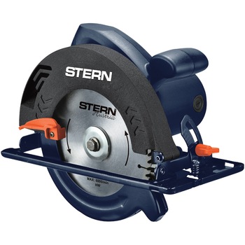 Fierastrau circular STERN CS185E, 1250 W, 6000 RPM, 185 mm diametru disc, 38 mm adancime maxima taiere Fierastrau circular STERN CS185E, 1250 W, 6000 RPM, 185 mm diametru disc, 38 mm adancime maxima taiere