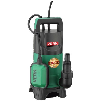 Pompa submersibila cu plutitor apa murdara VERK VDP-750A, 750 W, 13.000 l/h debit apa, inaltime refulare 8 m,absorbtie 7 m Pompa submersibila cu plutitor apa murdara VERK VDP-750A, 750 W, 13.000 l/h debit apa, inaltime refulare 8 m,absorbtie 7 m