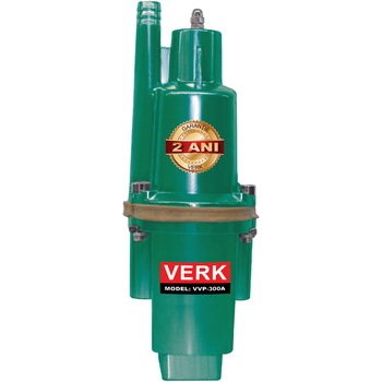 Pompa submersibila cu vibratii VERK VVP-300A, 300 W, 900 l/h debit apa, 7 bar presiune maxima Pompa submersibila cu vibratii VERK VVP-300A, 300 W, 900 l/h debit apa, 7 bar presiune maxima