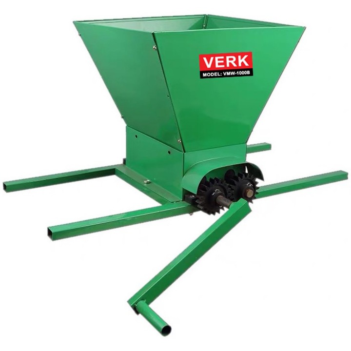 Ръчна гроздомелачка VERK VMW-1000B, 350 кг/ч, 25 л обем на ваната