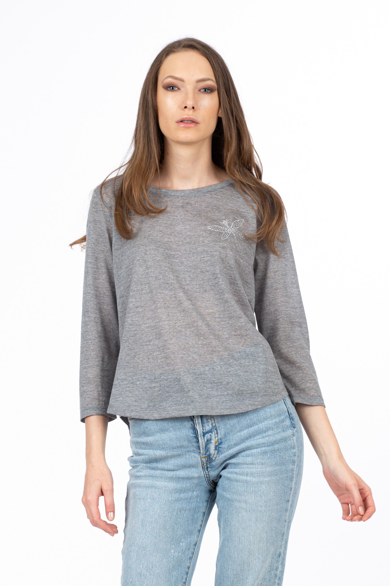 Bluza BE YOU lana merinos, Gri