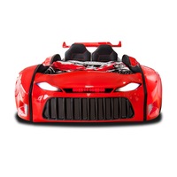 Pat copii tip masina Nova rosie 225x135cm