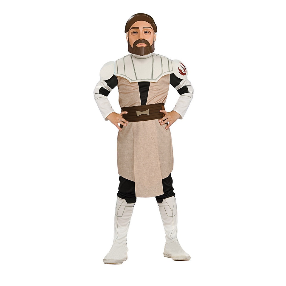 Costum baieti Obi-Whan Kenobi Star Wars, maro/alb, 8-10 ani