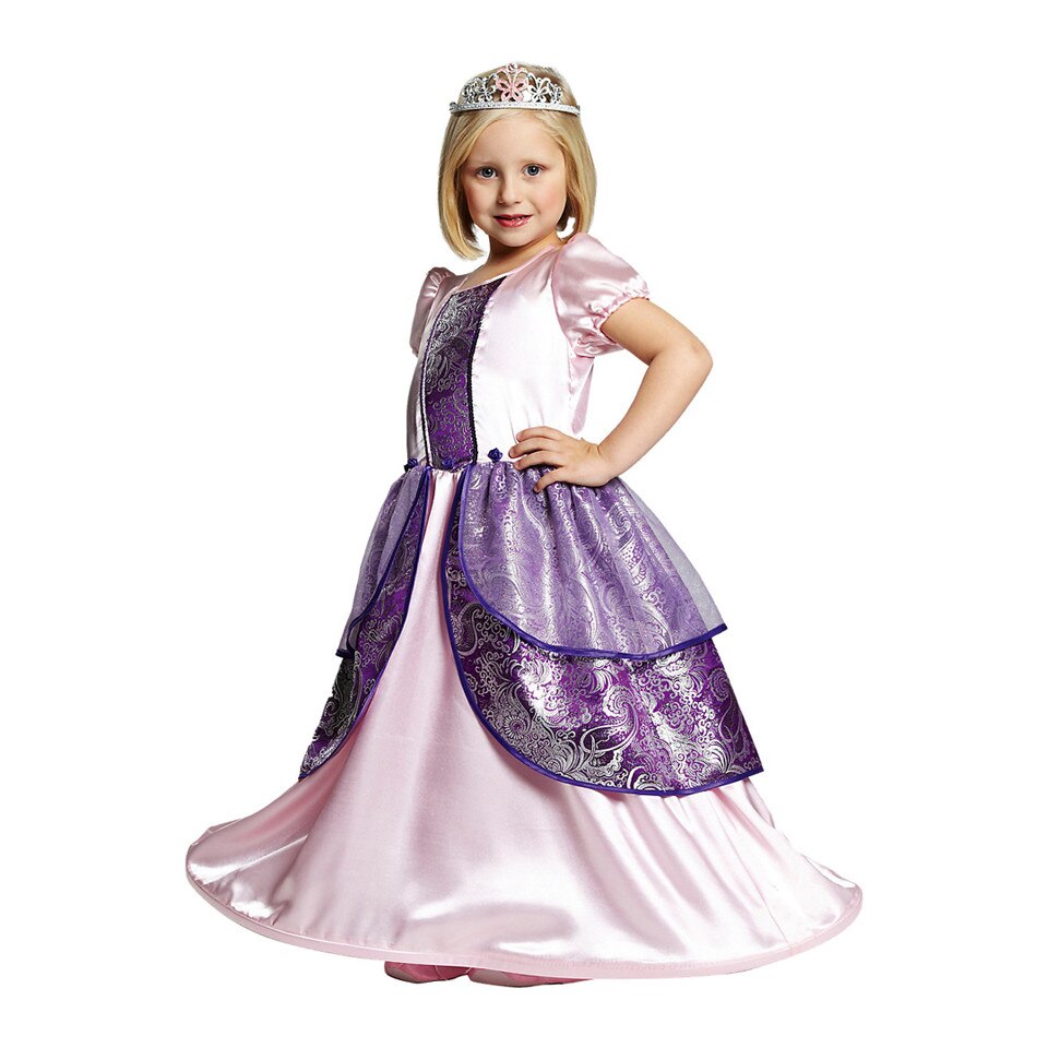 Rochita fete Printesa Bella, roz/mov, 104 cm, 3-4 ani