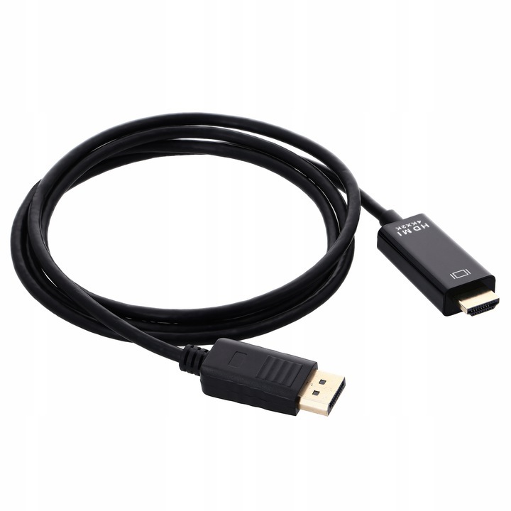 HDMI кабел, PAWONIK, DP DisplayPort 4K, 1,8 м, черен