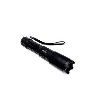 Electrosoc metalic tip lanterna Piranha, 4000 KV, cu incarcare auto si normala, negru mat, snur Electrosoc metalic tip lanterna Piranha, 4000 KV, cu incarcare auto si normala, negru mat, snur