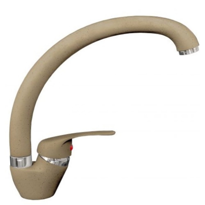 Кухненски смесител Alveus Diana G 55, Висок чучур, Въртящ се, Бежов