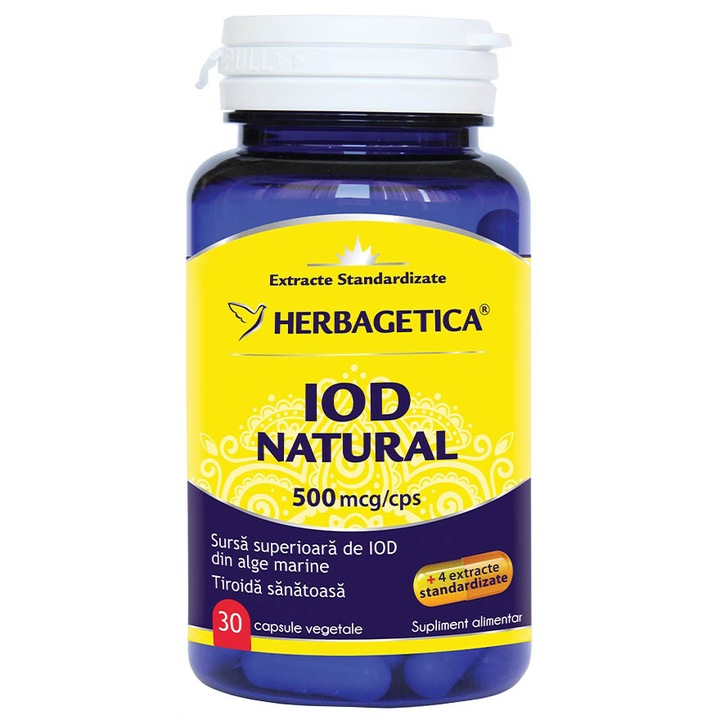 Supliment Alimentar Iod Natural, 30 Capsule vegetale