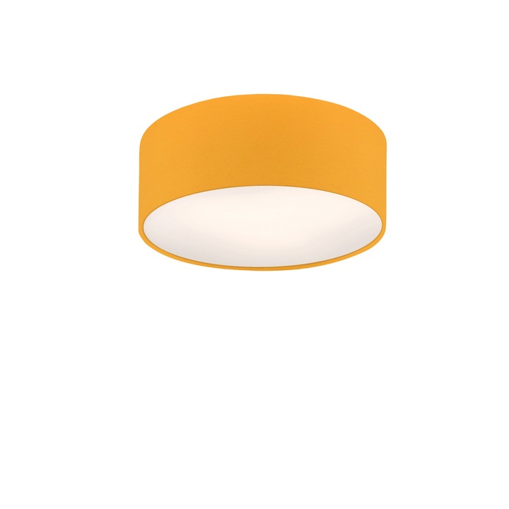 LED Плафон Electro Style, MOON, 12W, Метал, PVC, Текстил, Жълт, 12W