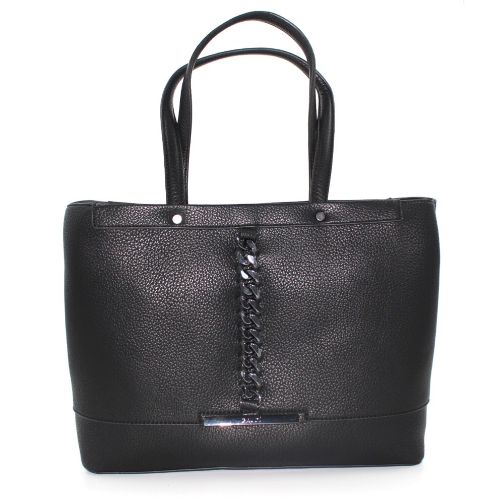 Geanta shopper de dama, Gaudi, Model Laurence V9AI-71390, Piele ecologica, Negru, 38x30x13