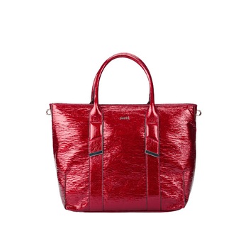 Geanta shopper de dama, Gaudi, Model Luce V9AI-71290, Piele ecologica, Efect lucios, Rosu, 33x30x13 Geanta shopper de dama, Gaudi, Model Luce V9AI-71290, Piele ecologica, Efect lucios, Rosu, 33x30x13