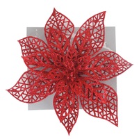 Craciunita pentru brad, glitter rosu, dimensiune 20cm