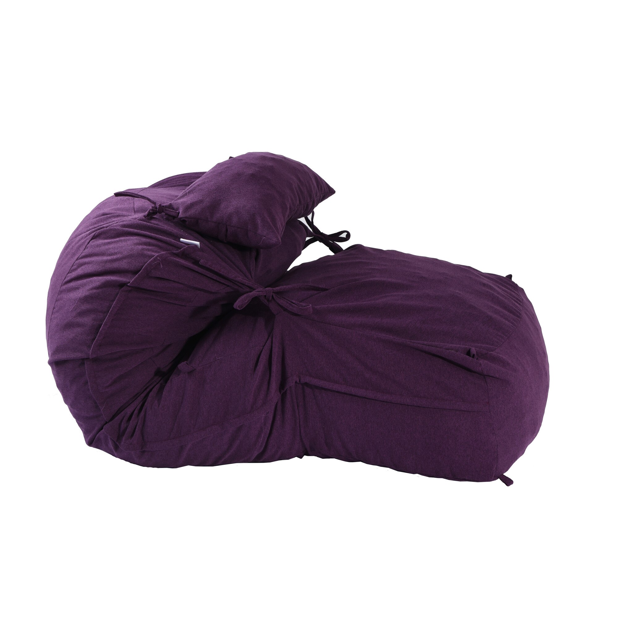 Fotoliu Pufrelax Yoga XL cu perna Mulberry (Gama Premium Textil) umplut cu fulgi de burete memory mix