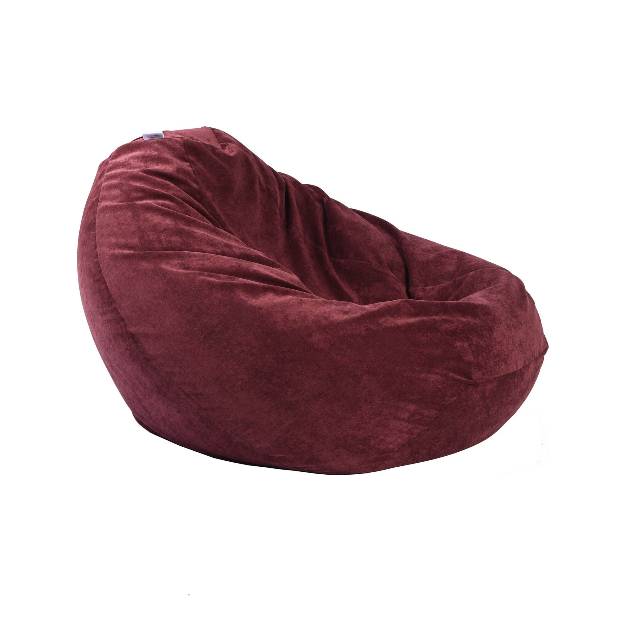Fotoliu Pufrelax Nirvana Grande (Gama Premium Textil), Velvet Marsala cu husa detasabila textila, umplut cu perle polistiren