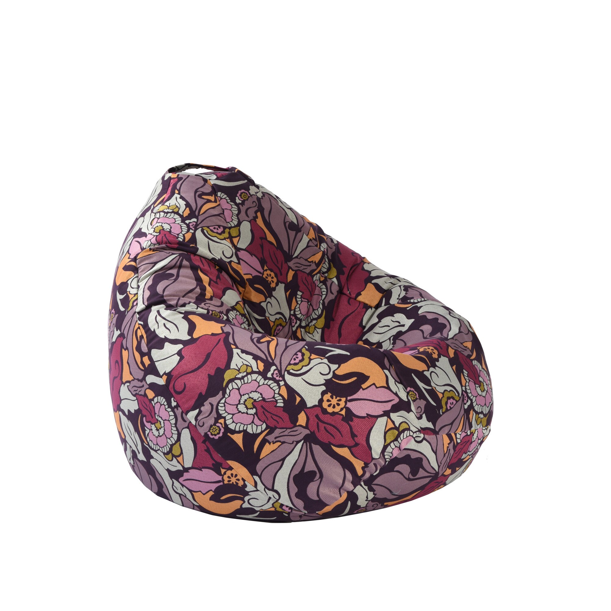 Fotoliu Pufrelax tip Sac Nirvana Grande Gama Premium Textil, Flower Power, husa detasabila, umplut cu perle polistiren