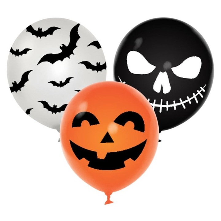 Zola Halloween lufi készlet, 8 db, 30 cm