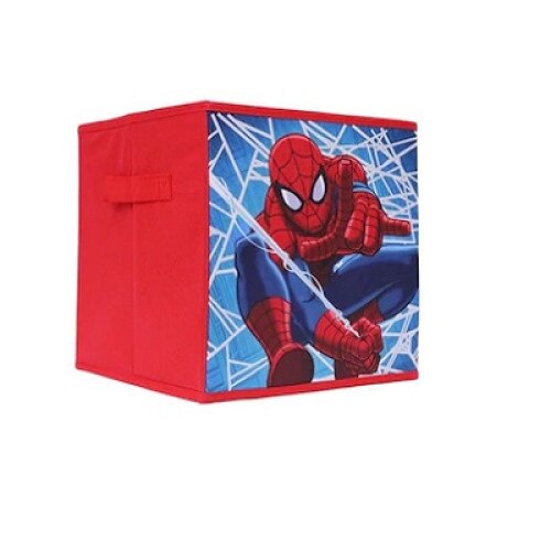 Cutie depozitare, model Spiderman, rosie , 25x25x25 cm