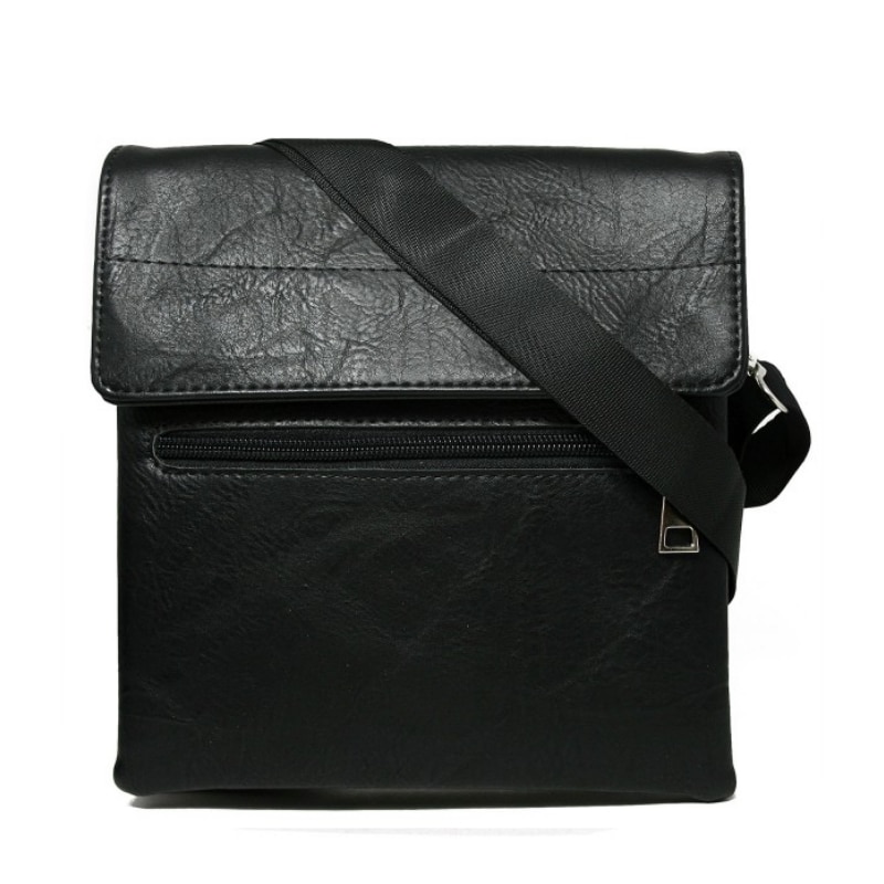 Geanta de umar barbati CAVALDI Bradford din piele neagra