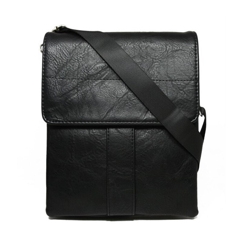 Geanta de umar barbati CAVALDI Bolton din piele neagra