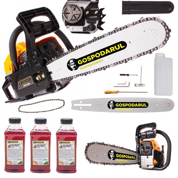 Drujba Gospodarul Profesionist GP-5200 - 3.1 CP, 52cc, 3 x ulei motor rosu 0.5L Drujba Gospodarul Profesionist GP-5200 - 3.1 CP, 52cc, 3 x ulei motor rosu 0.5L